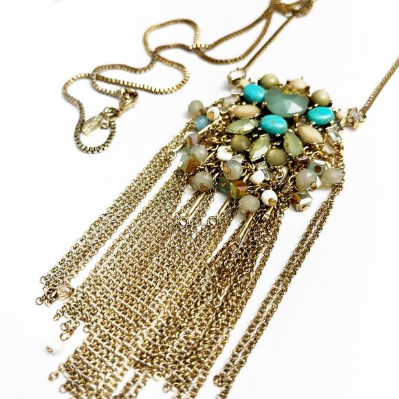 Express Fringe Statement Necklace - Picture 2 of 7